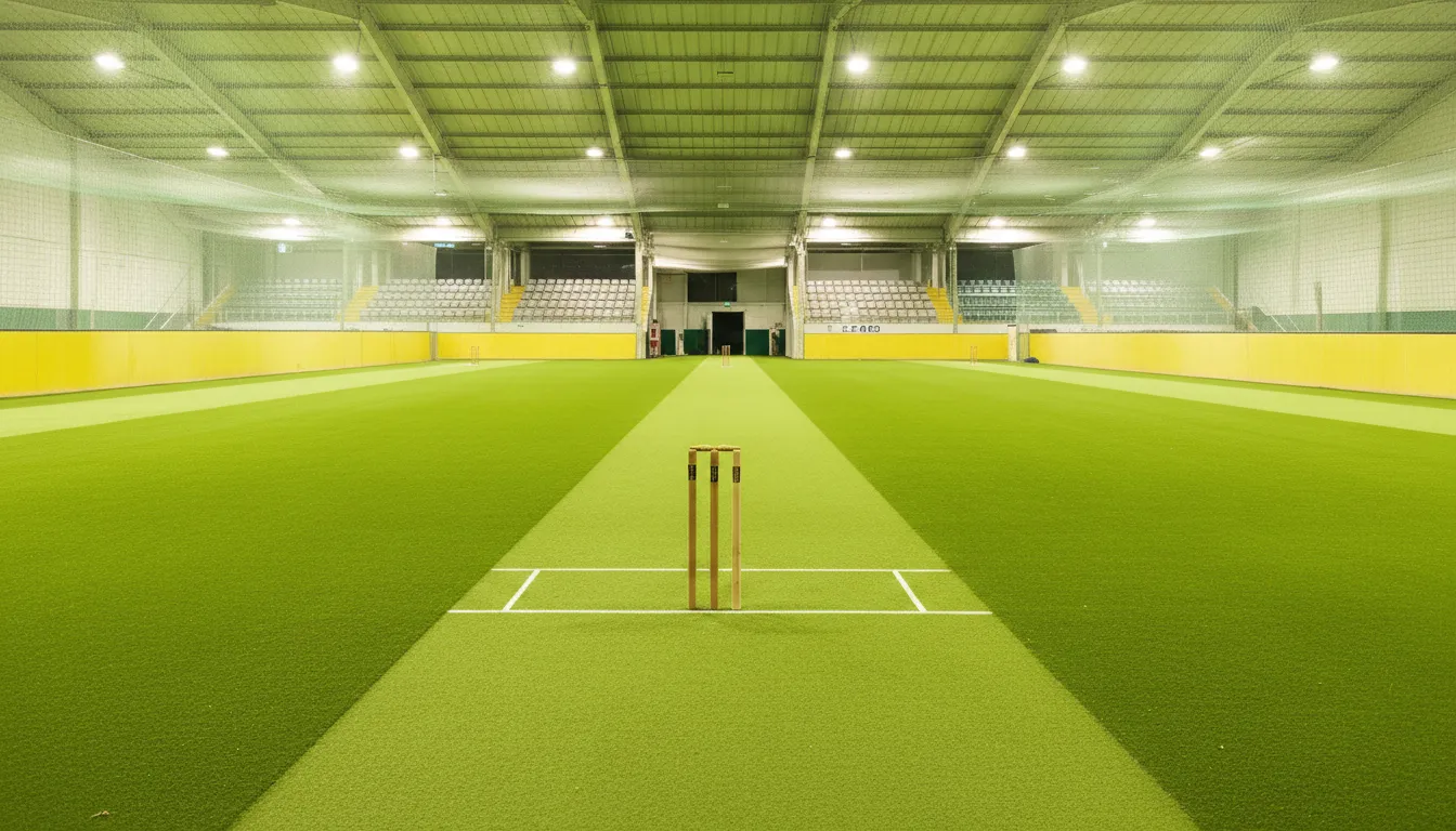 The indoor cricket nets at Frame 2 Complex