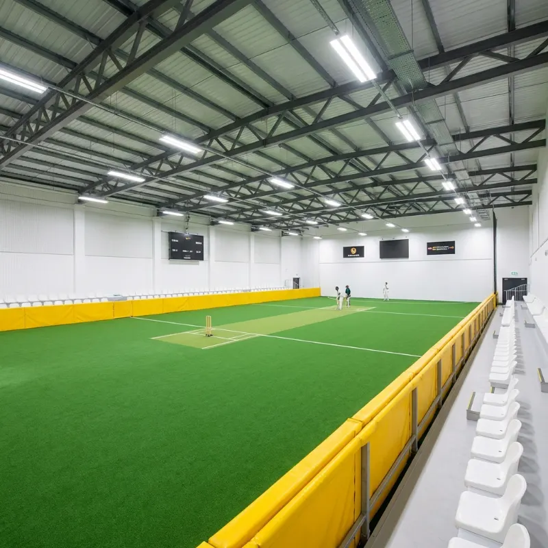 The cricket nets from the side
