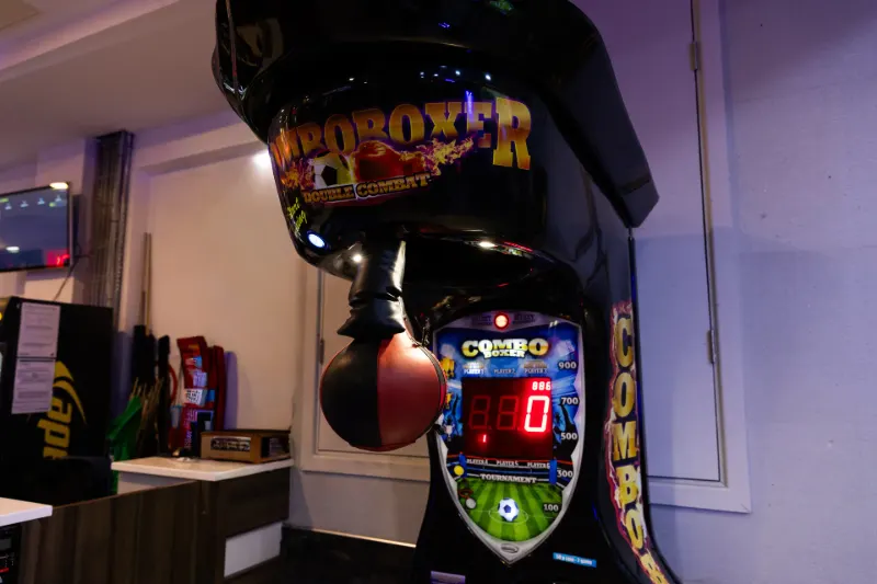 The punch machine in the Game Arena