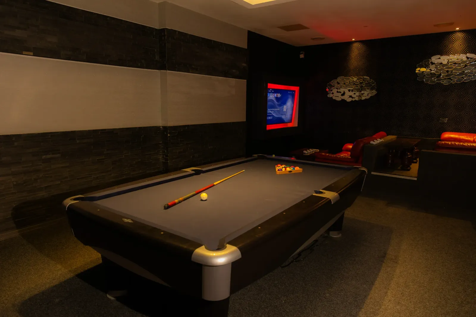 The snooker room at Frame 2 Complex